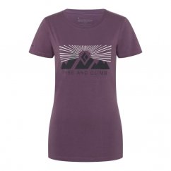 Black Diamond Rise and Climb Women's T shirt Mulberry a